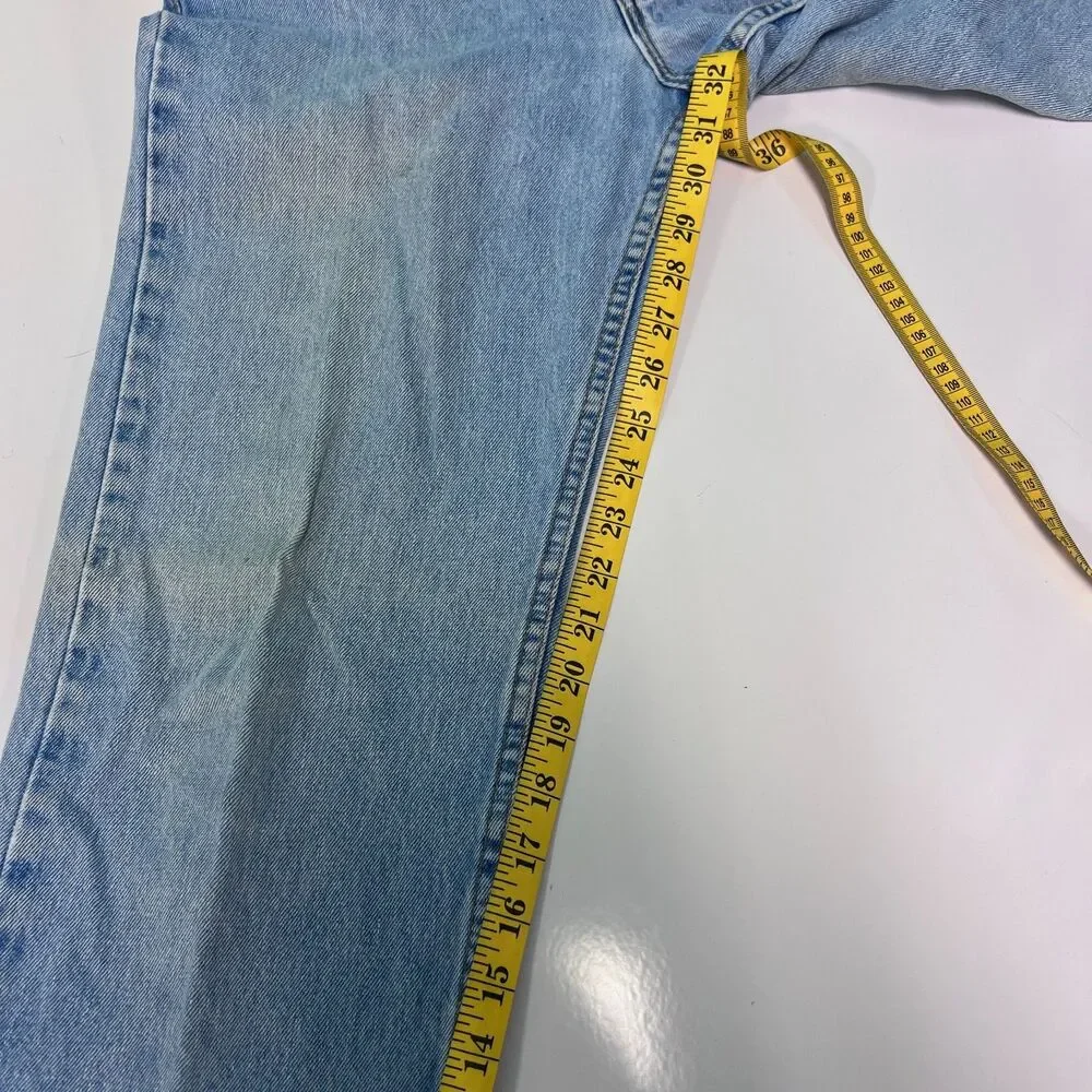 Vintage Levi's Silvertab Guys Fit Jeans Light Wash Distressed Thrashed USA 28x32